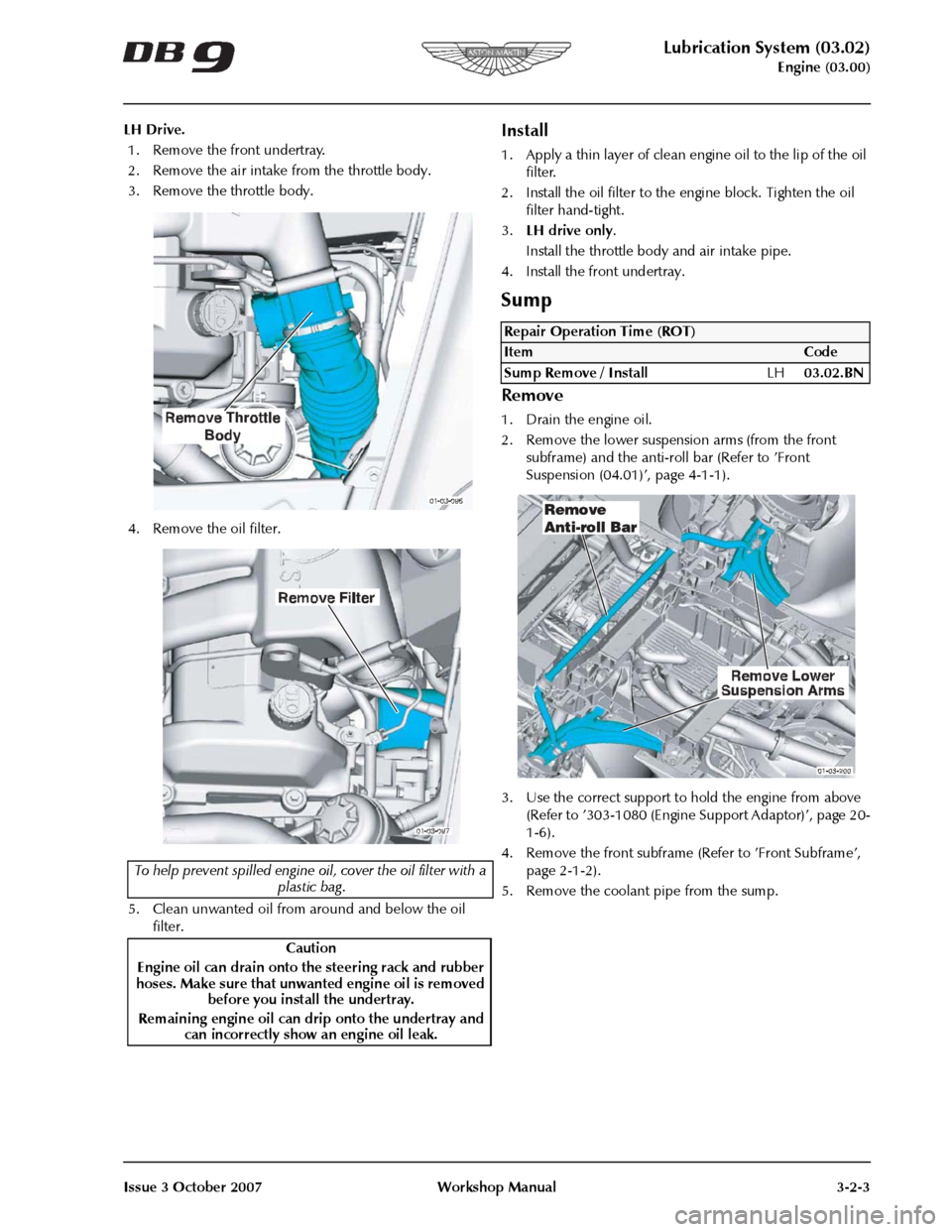 ASTON MARTIN DB9 2008  Workshop Manual 