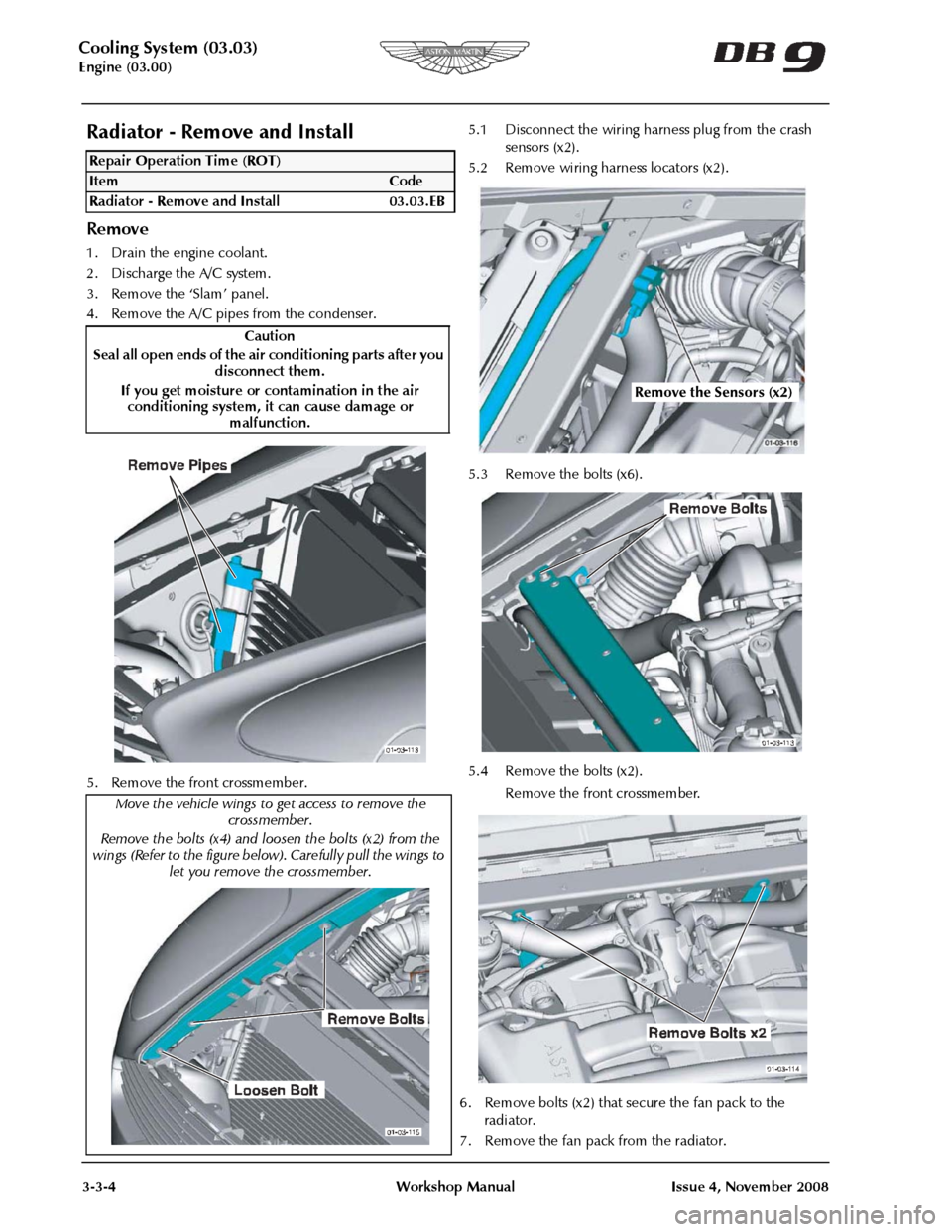 ASTON MARTIN DB9 2008  Workshop Manual 