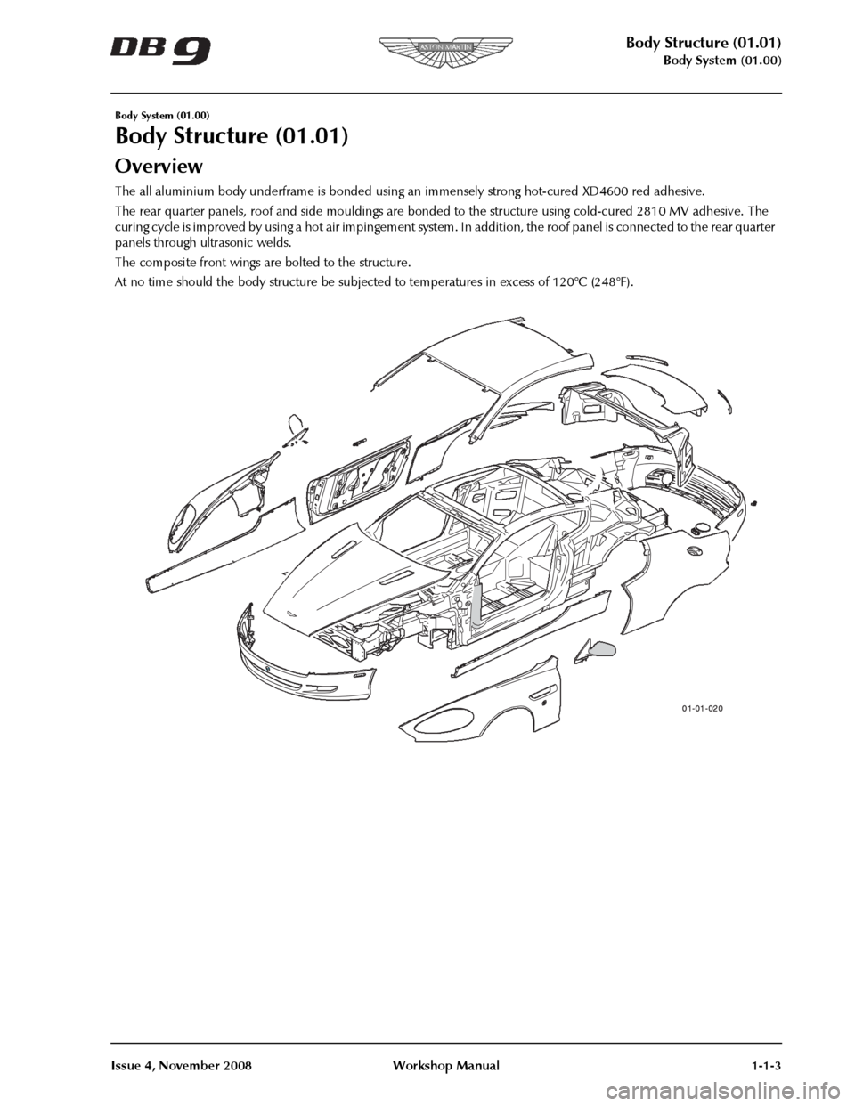 ASTON MARTIN DB9 2008 User Guide 