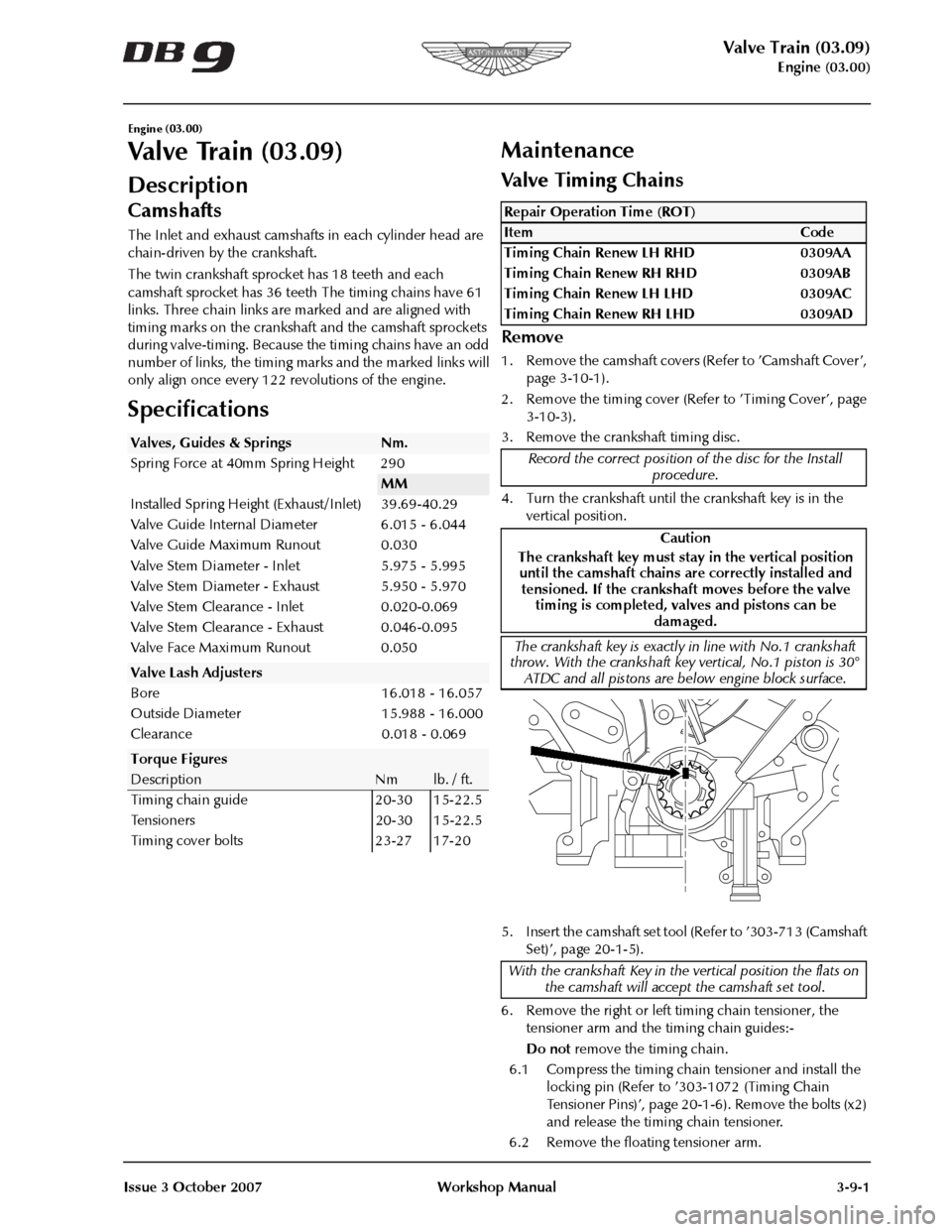 ASTON MARTIN DB9 2008  Workshop Manual 