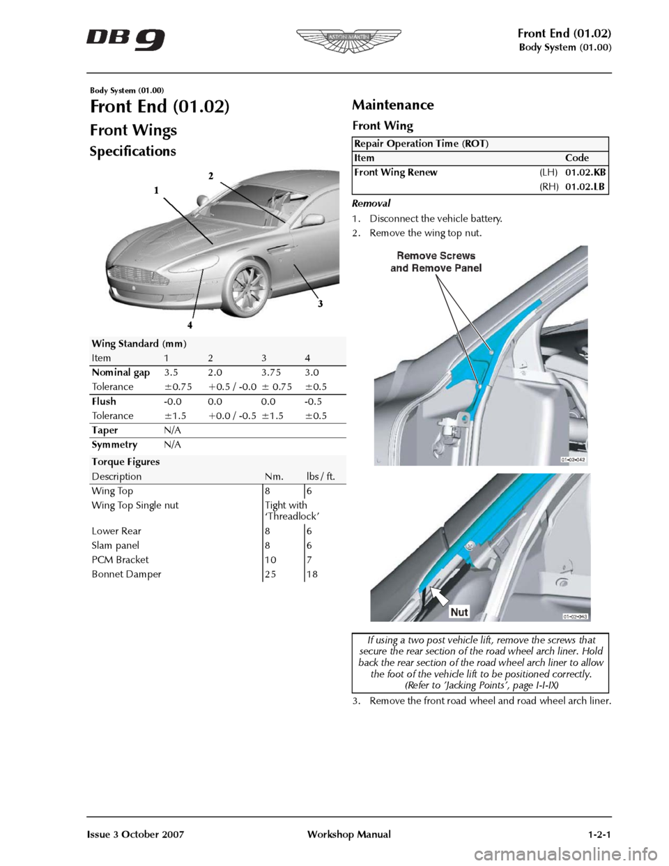 ASTON MARTIN DB9 2008 User Guide ASTON MARTIN DB9 2008 User Guide