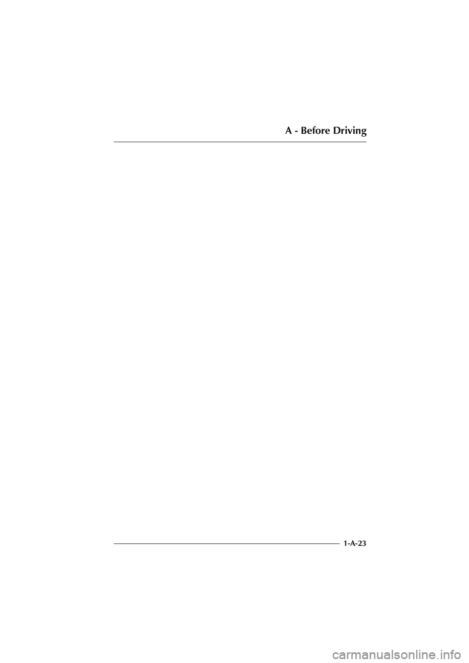 ASTON MARTIN DB AR1 Q 2003  Owners Guide A - Before Driving
1-A-23 