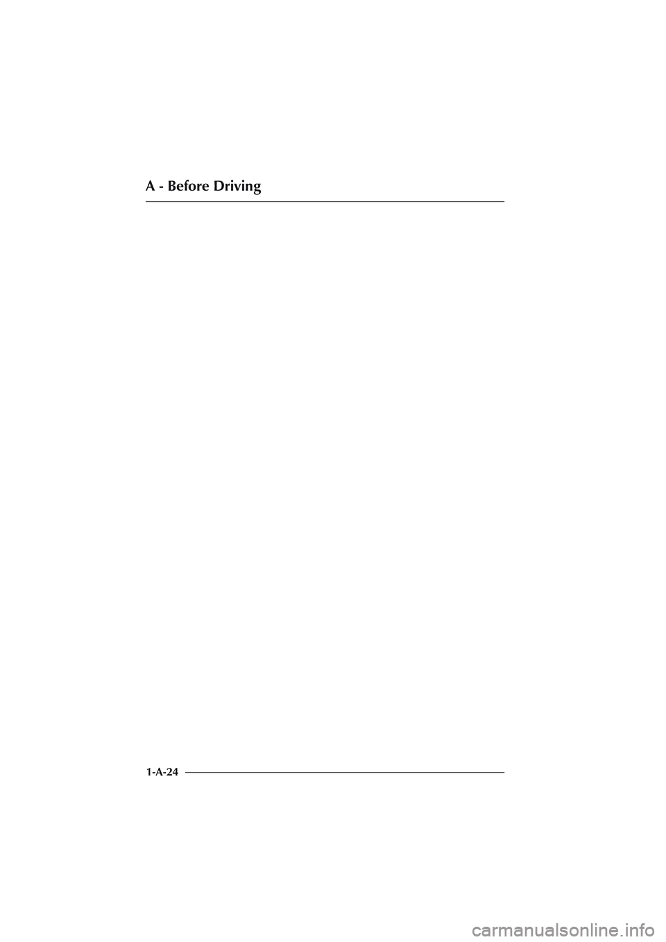 ASTON MARTIN DB AR1 Q 2003  Owners Guide A - Before Driving
1-A-24 