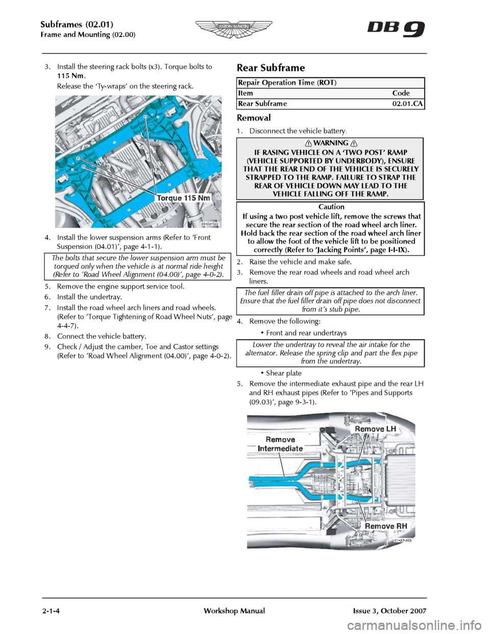 ASTON MARTIN DB9 2008 OBDII Diagnostic Manual ASTON MARTIN DB9 2008 OBDII Diagnostic Manual