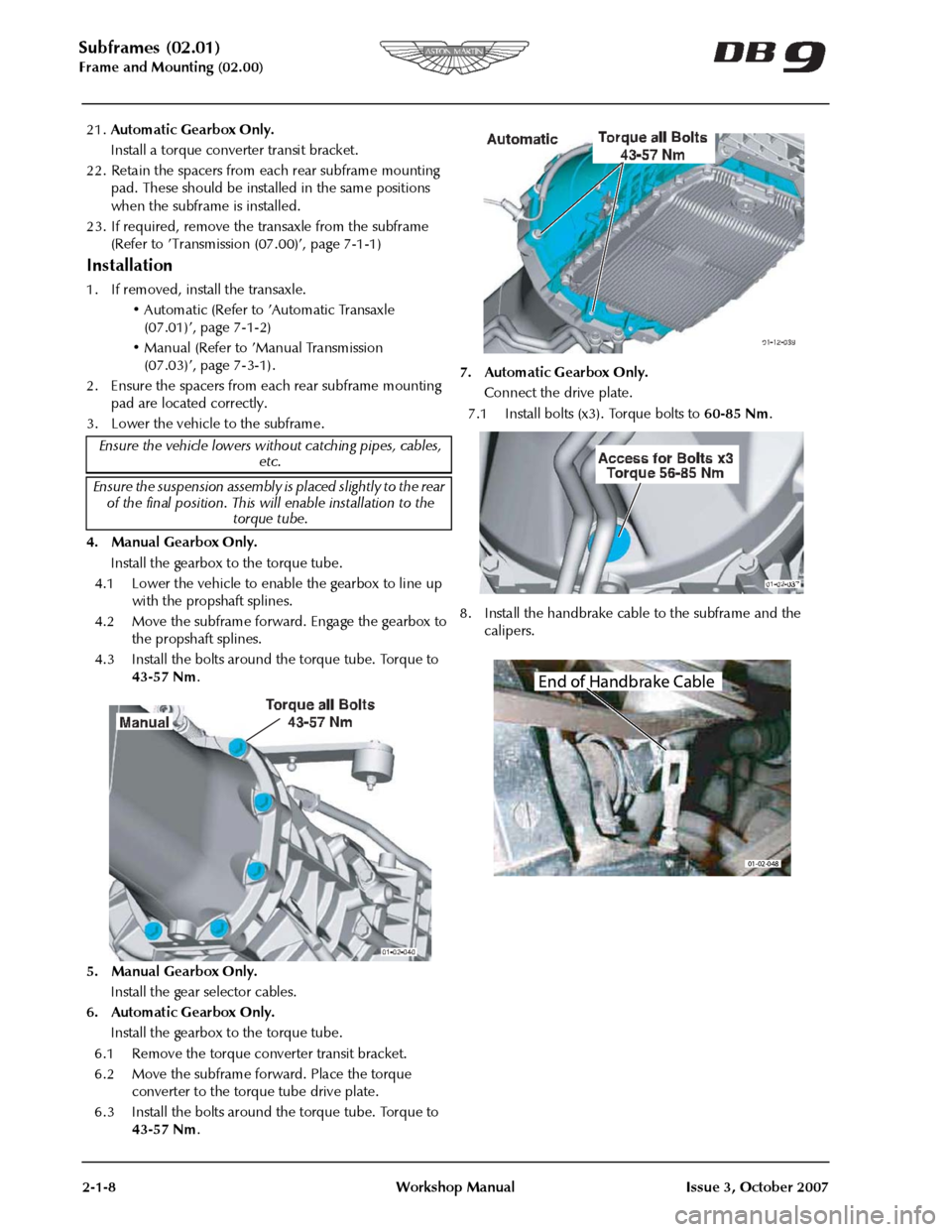 ASTON MARTIN DB9 2008 OBDII Diagnostic Manual ASTON MARTIN DB9 2008 OBDII Diagnostic Manual