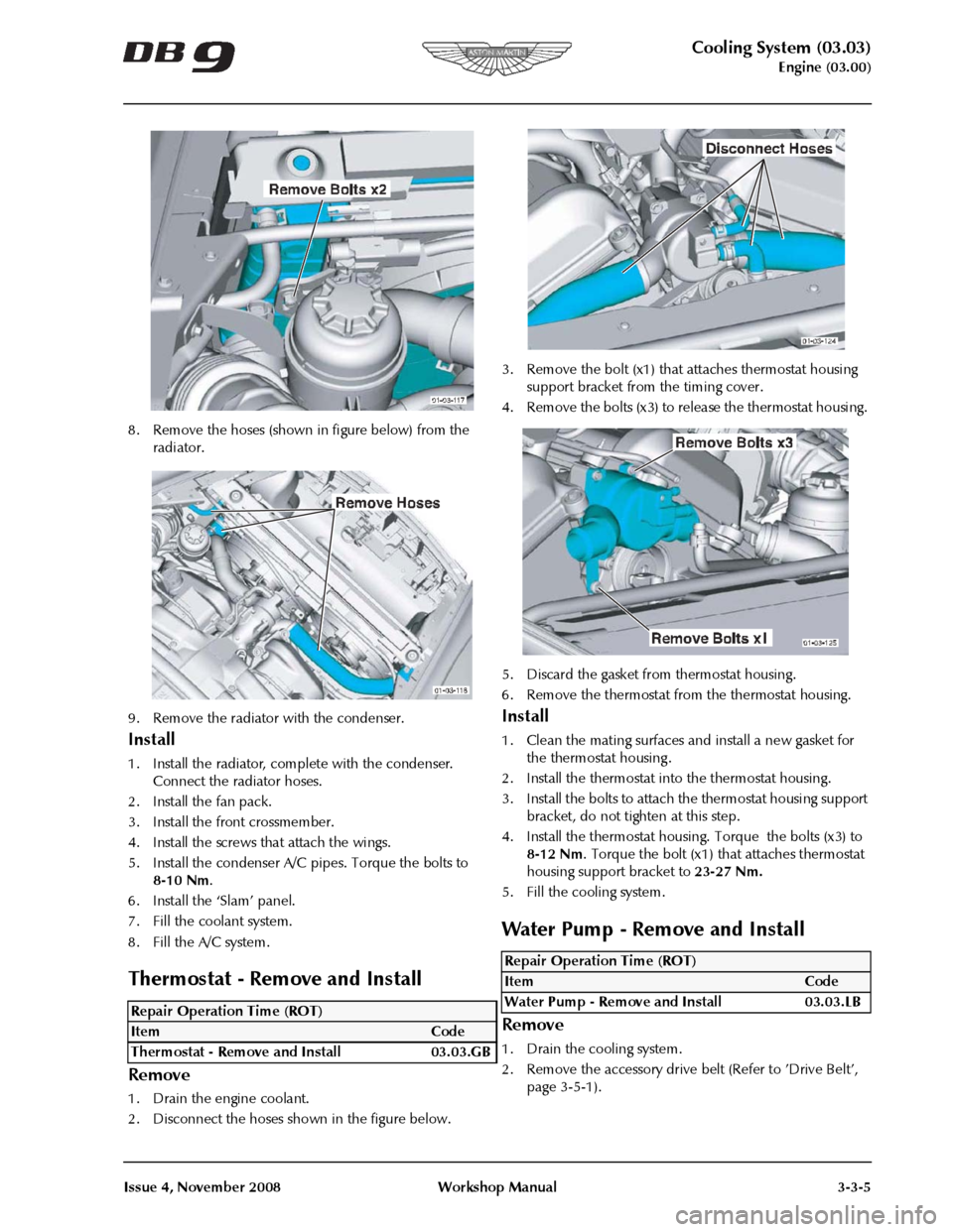 ASTON MARTIN DB9 2004  OBDII Diagnostic Manual 