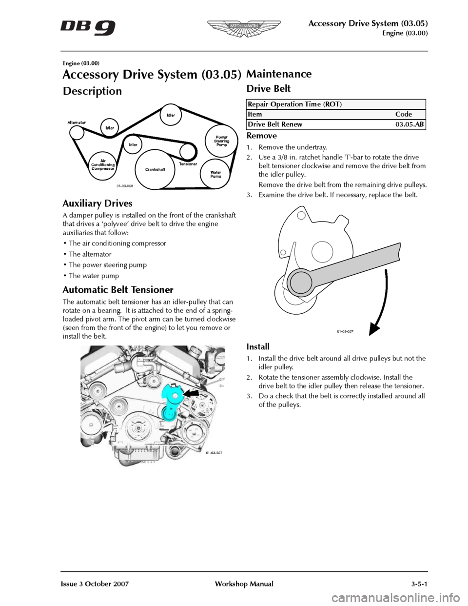 ASTON MARTIN DB9 2008 OBDII Diagnostic Manual ASTON MARTIN DB9 2008 OBDII Diagnostic Manual