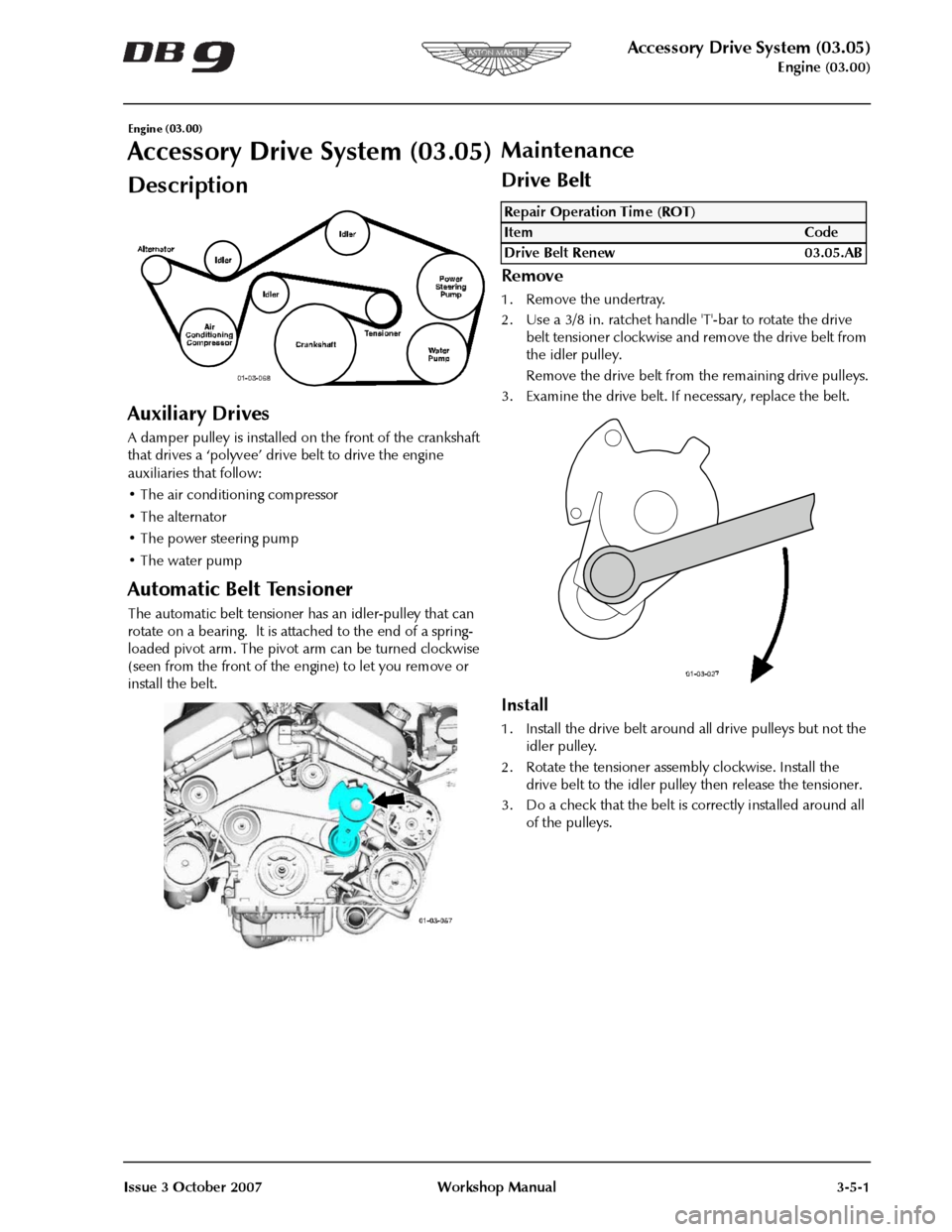 ASTON MARTIN DB9 2004  OBDII Diagnostic Manual 