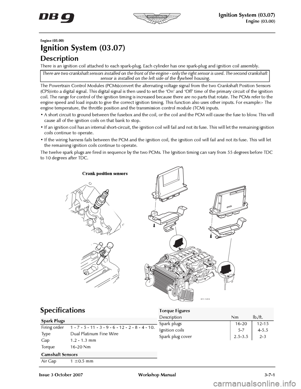 ASTON MARTIN DB9 2004  OBDII Diagnostic Manual 