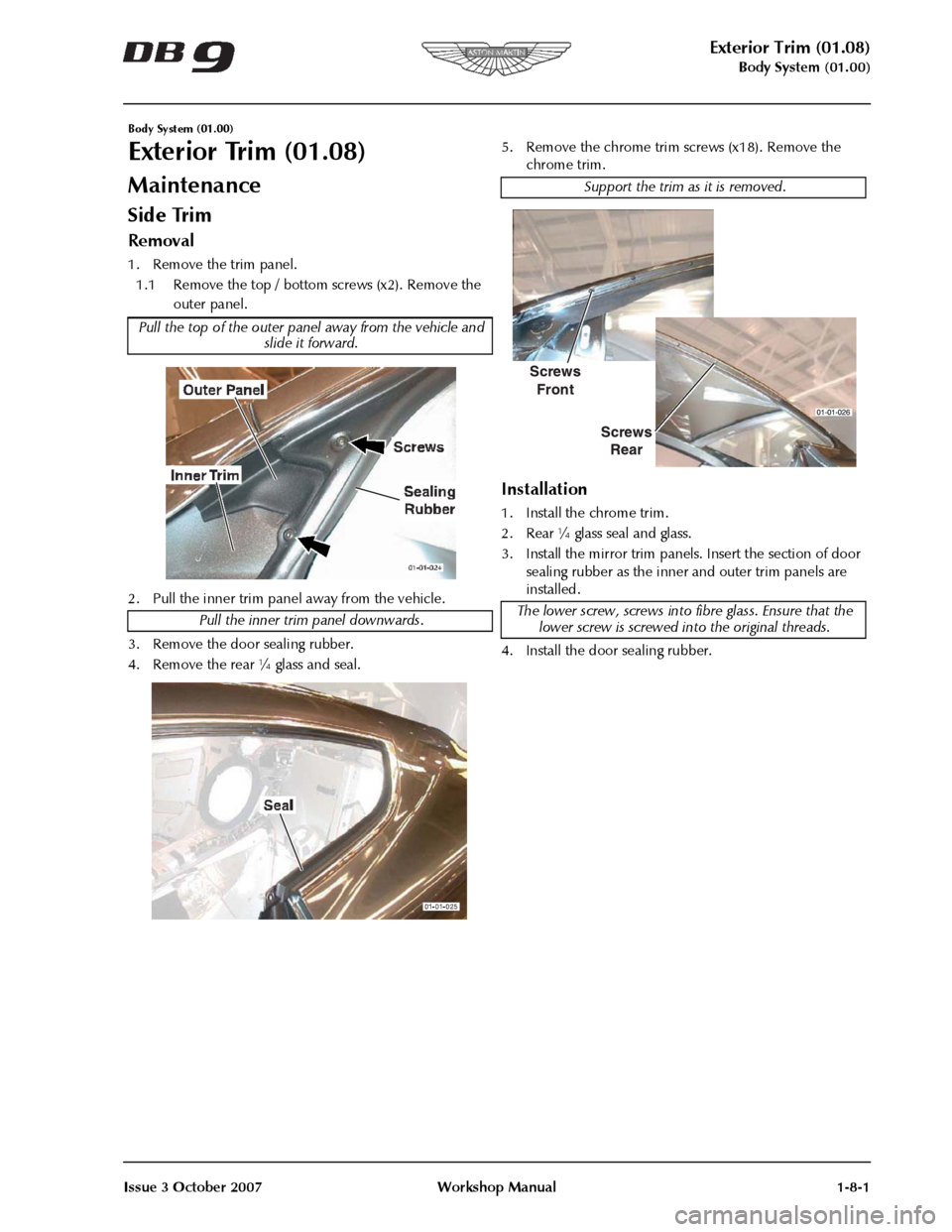 ASTON MARTIN DB9 2004  OBDII Diagnostic Manual 