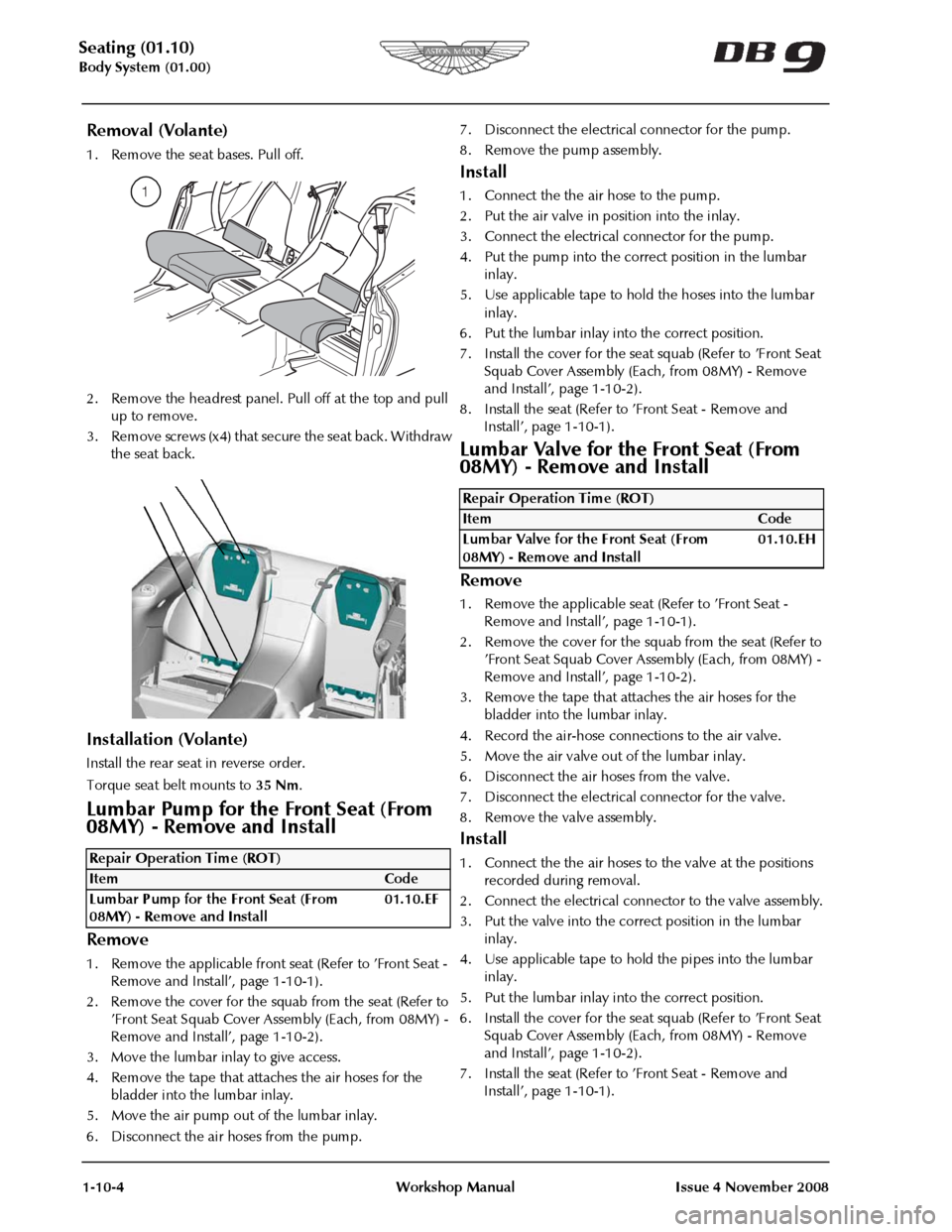 ASTON MARTIN DB9 2004  OBDII Diagnostic Manual 