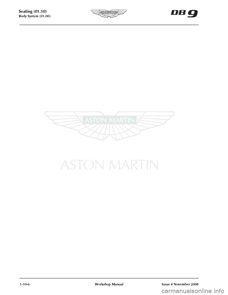 ASTON MARTIN DB9 2008 OBDII Diagnostic Manual ASTON MARTIN DB9 2008 OBDII Diagnostic Manual