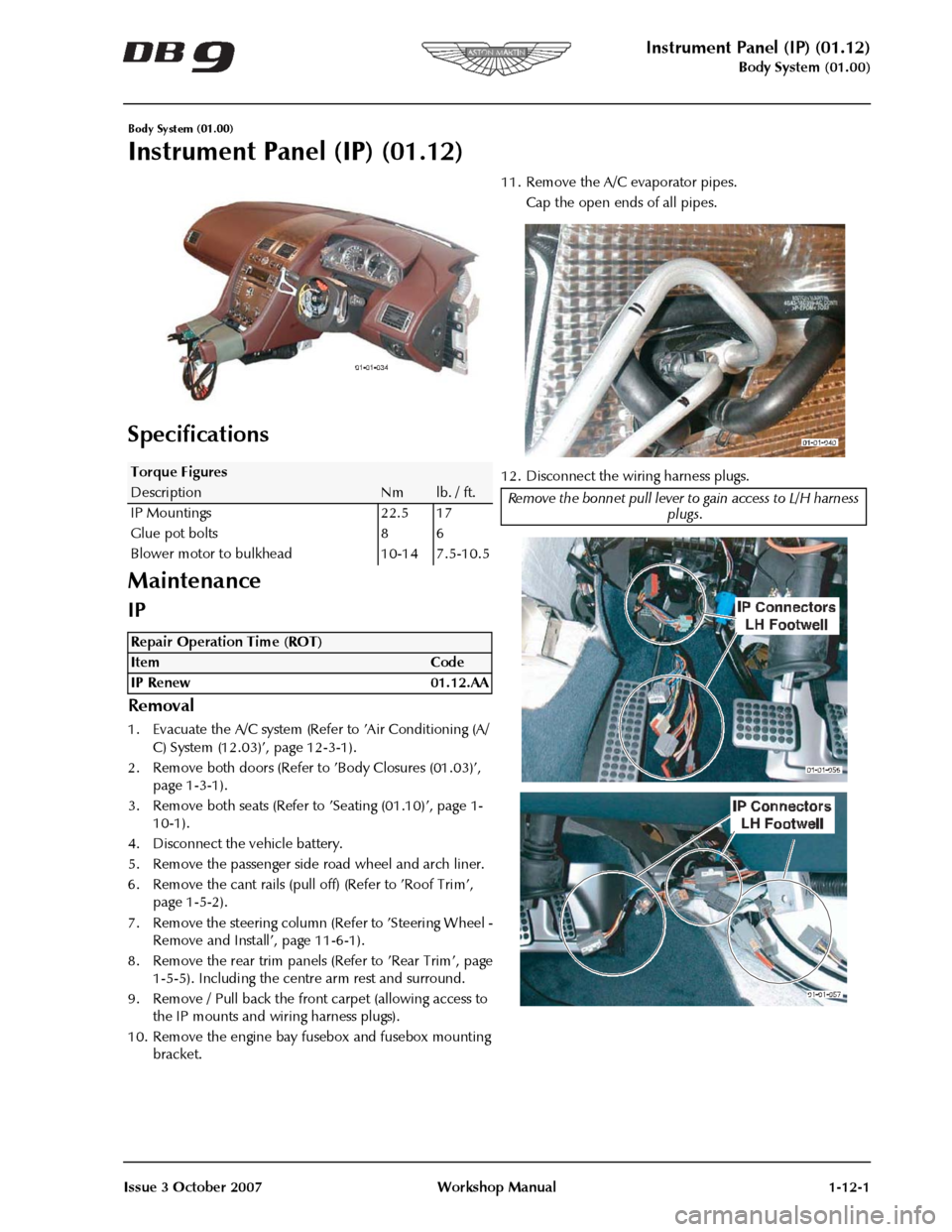 ASTON MARTIN DB9 2004  OBDII Diagnostic Manual 