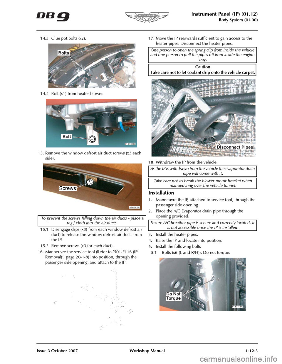 ASTON MARTIN DB9 2008  OBDII Diagnostic Manual 