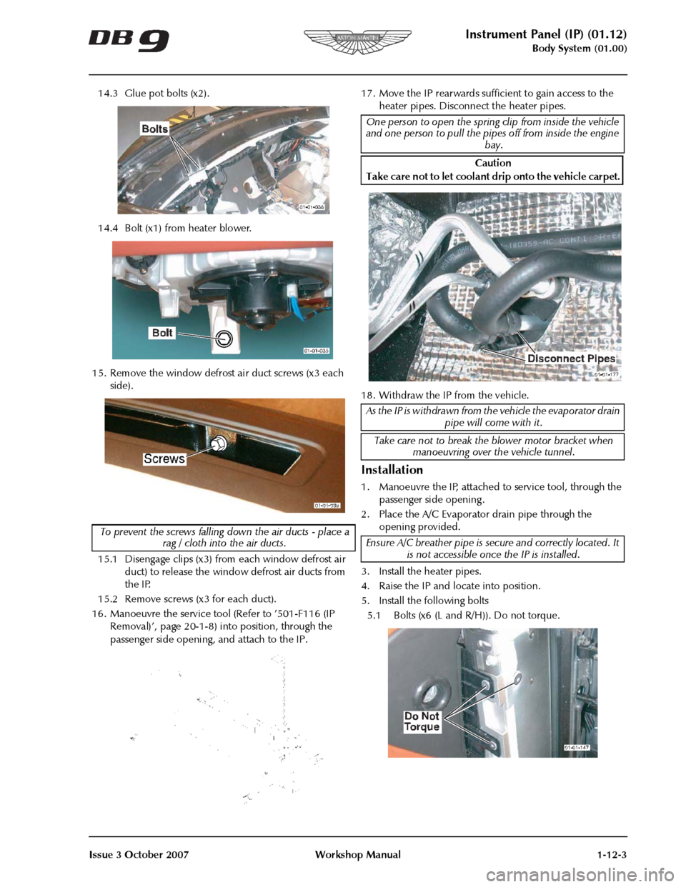 ASTON MARTIN DB9 2004  OBDII Diagnostic Manual 