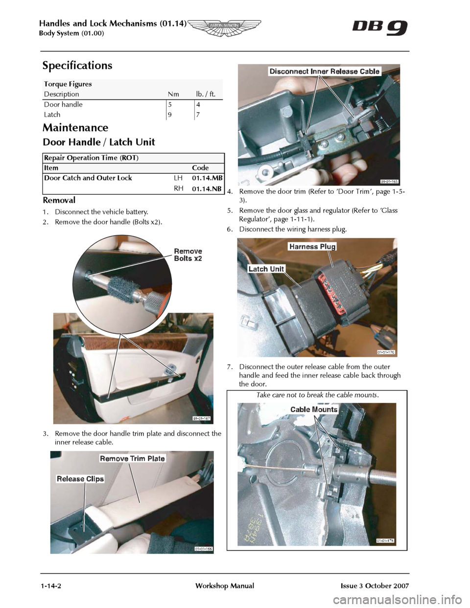 ASTON MARTIN DB9 2008  OBDII Diagnostic Manual 