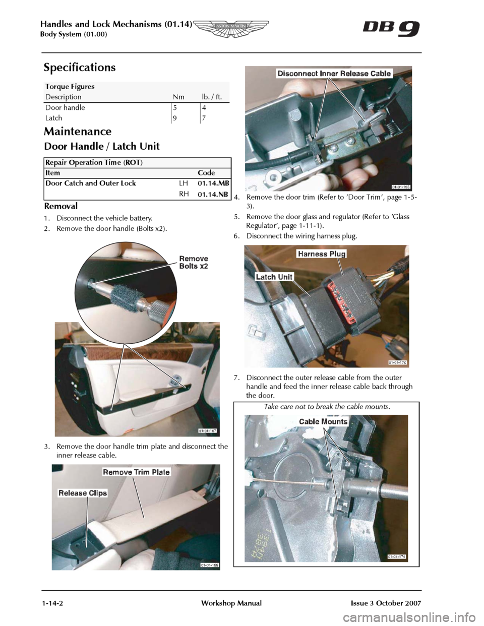 ASTON MARTIN DB9 2004  OBDII Diagnostic Manual 