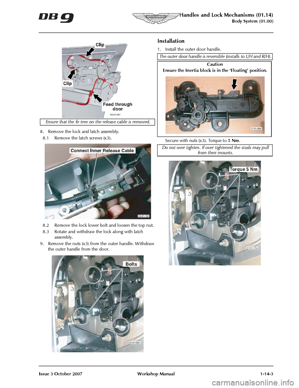 ASTON MARTIN DB9 2008  OBDII Diagnostic Manual 