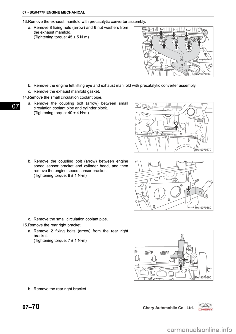 CHERY A19 2014  Service Repair Manual 