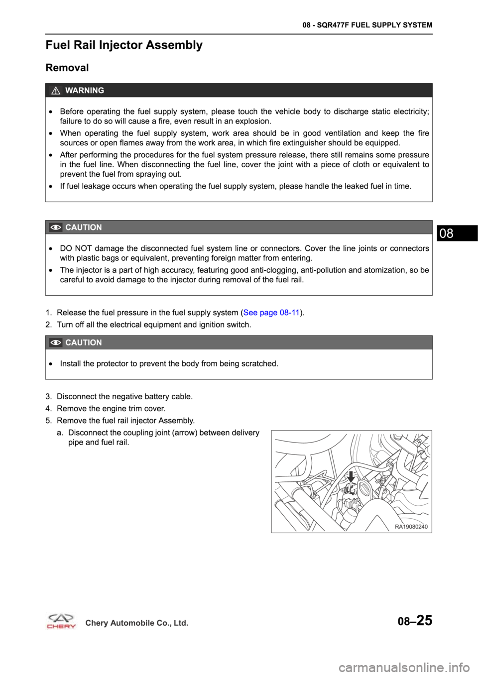 CHERY A19 2014  Service Repair Manual 