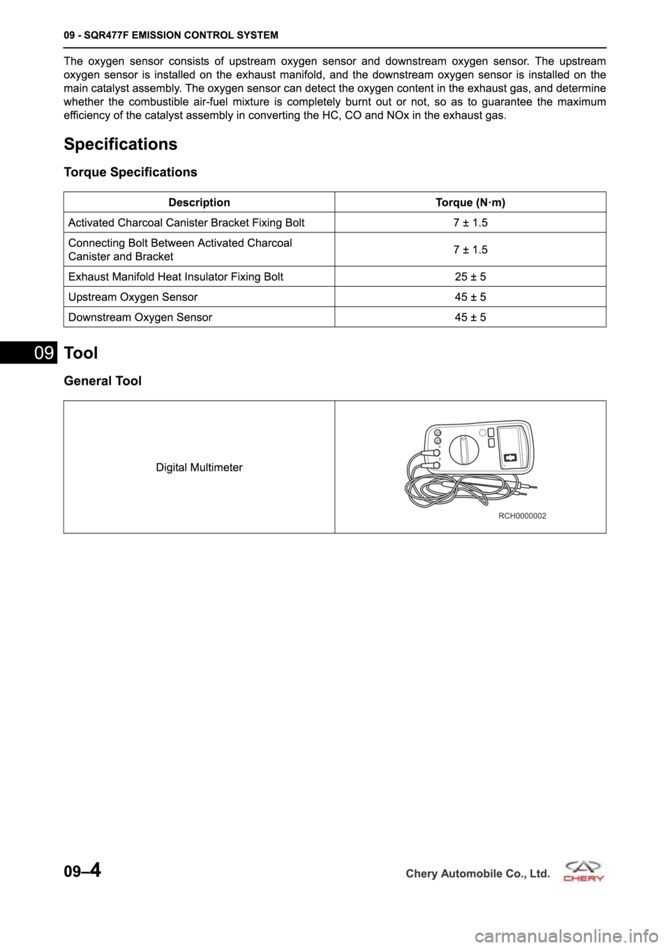 CHERY A19 2014  Service Repair Manual 