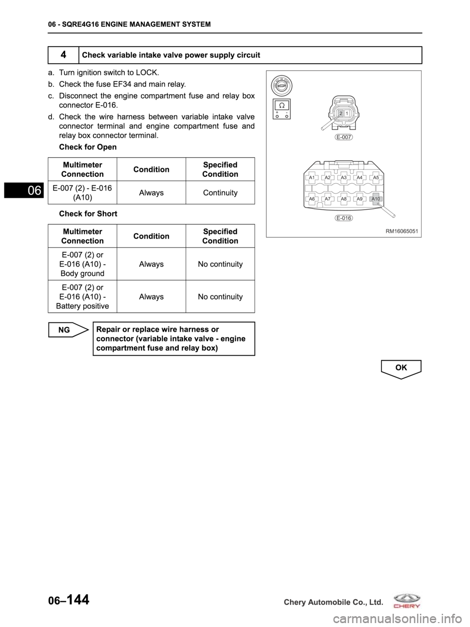 CHERY ARRIZO M16 2014 Service Repair Manual CHERY ARRIZO M16 2014 Service Repair Manual