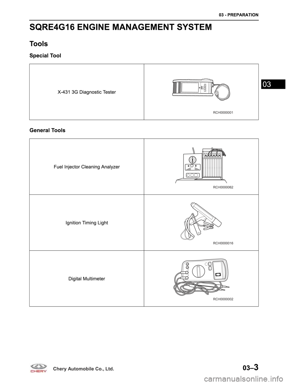 CHERY ARRIZO M16 2014 Service Owners Guide CHERY ARRIZO M16 2014 Service Owners Guide