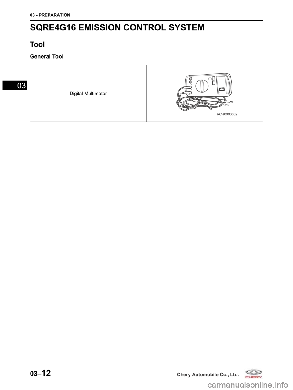 CHERY ARRIZO M16 2014 Service Service Manual CHERY ARRIZO M16 2014 Service Service Manual