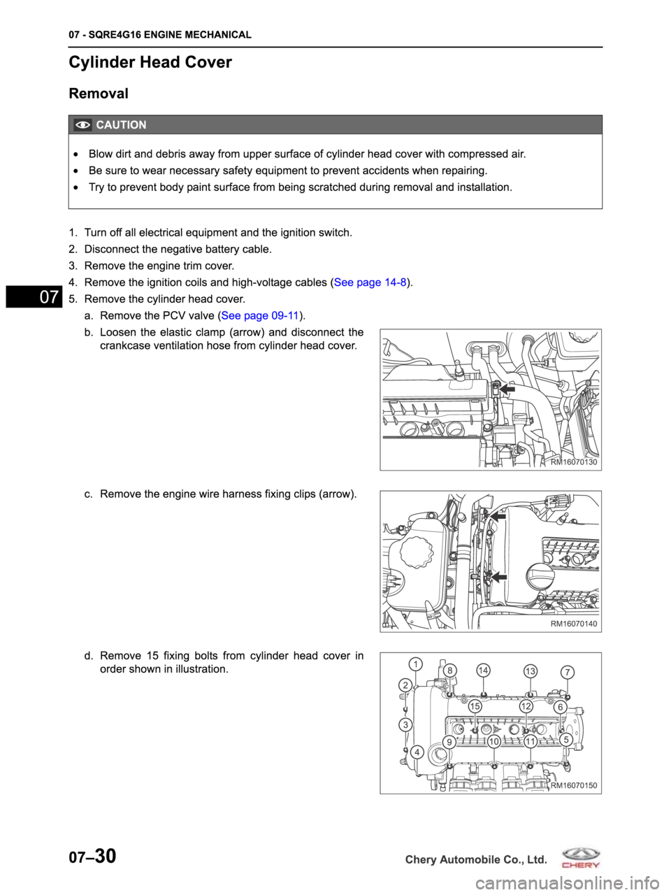 CHERY ARRIZO M16 2014 Service Repair Manual CHERY ARRIZO M16 2014 Service Repair Manual