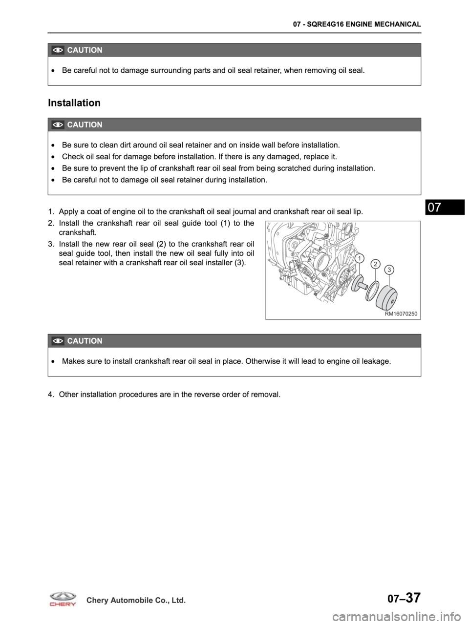 CHERY ARRIZO M16 2014 Service Repair Manual CHERY ARRIZO M16 2014 Service Repair Manual