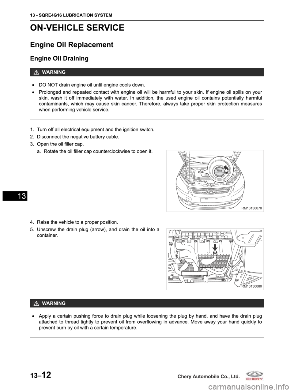 CHERY ARRIZO M16 2014 Service Repair Manual CHERY ARRIZO M16 2014 Service Repair Manual