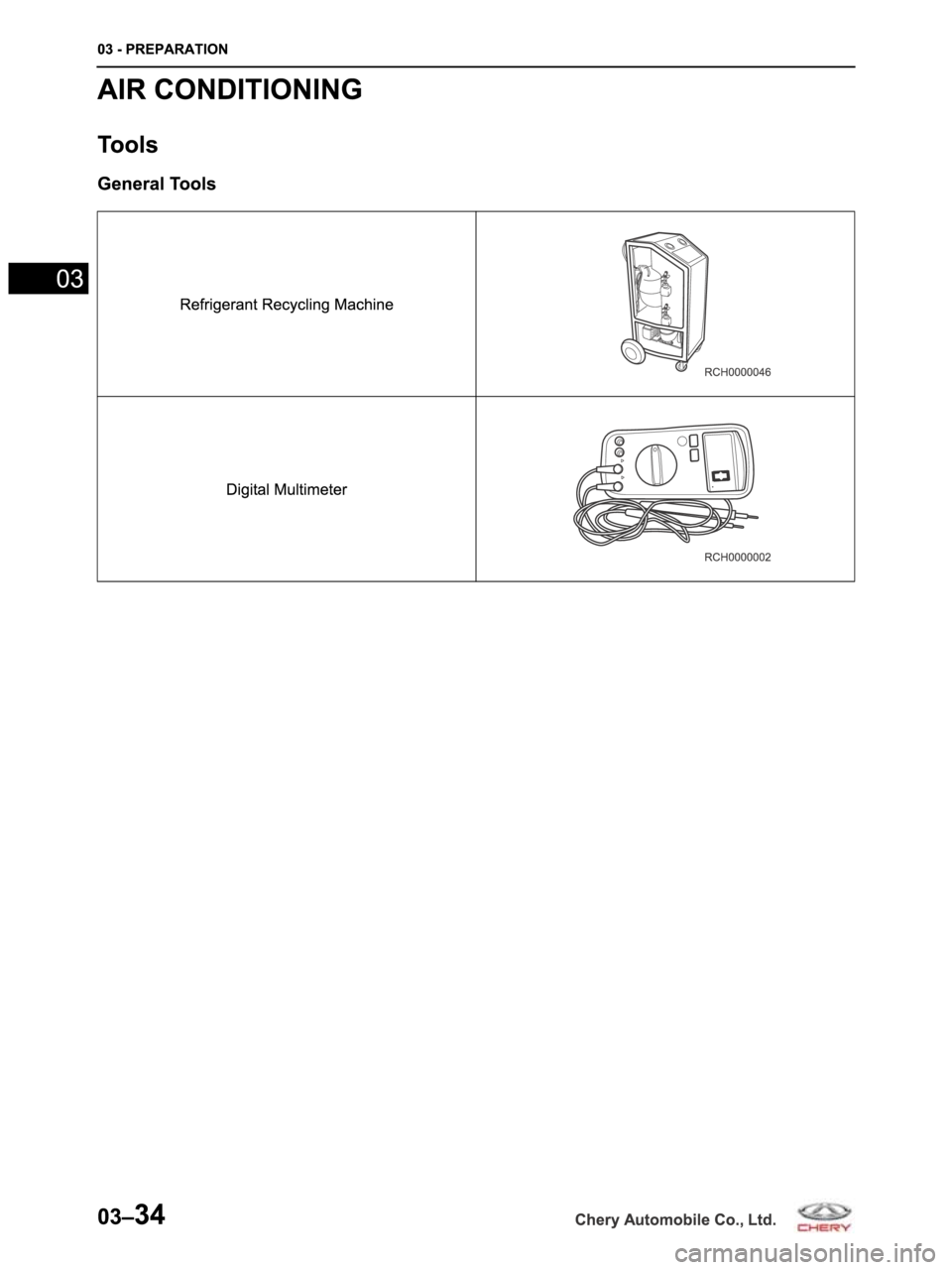 CHERY ARRIZO M16 2014  Service Manual PDF 