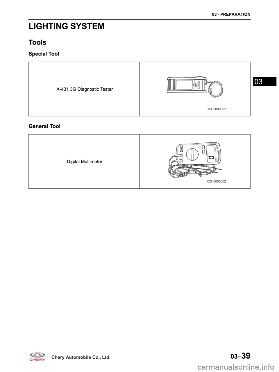 CHERY ARRIZO M16 2014  Service Manual PDF 