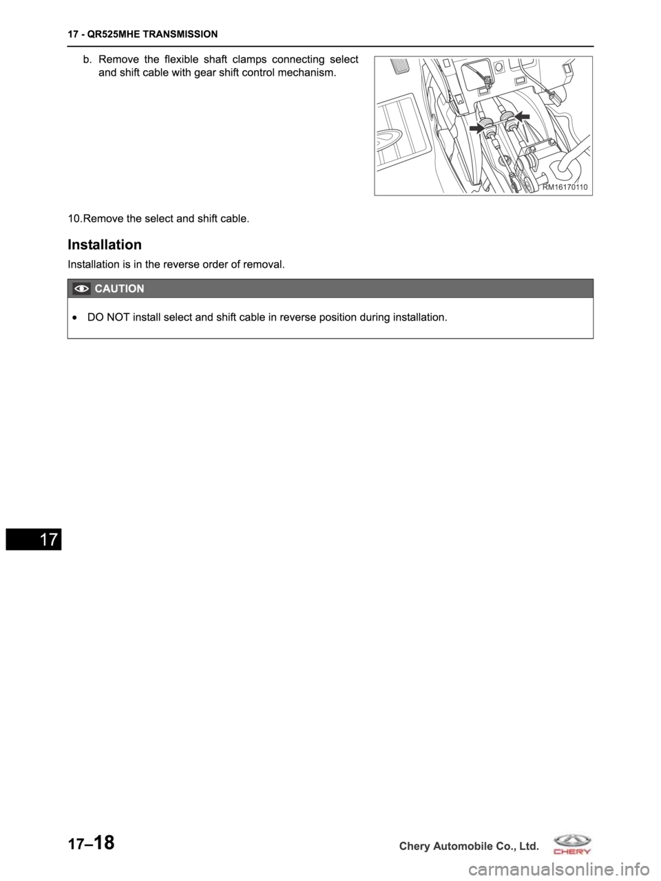 CHERY ARRIZO M16 2014 Service Repair Manual CHERY ARRIZO M16 2014 Service Repair Manual