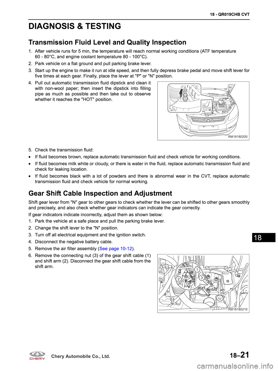 CHERY ARRIZO M16 2014 Service Repair Manual CHERY ARRIZO M16 2014 Service Repair Manual