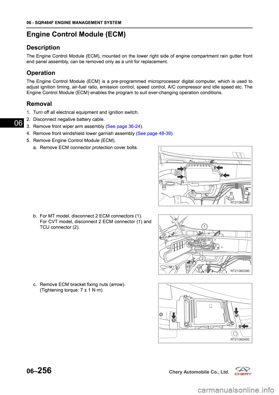 CHERY TIGGO 5 T21 2014  Service Repair Manual 