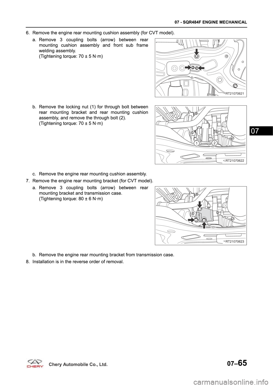 CHERY TIGGO 5 T21 2014 Service Repair Manual CHERY TIGGO 5 T21 2014 Service Repair Manual