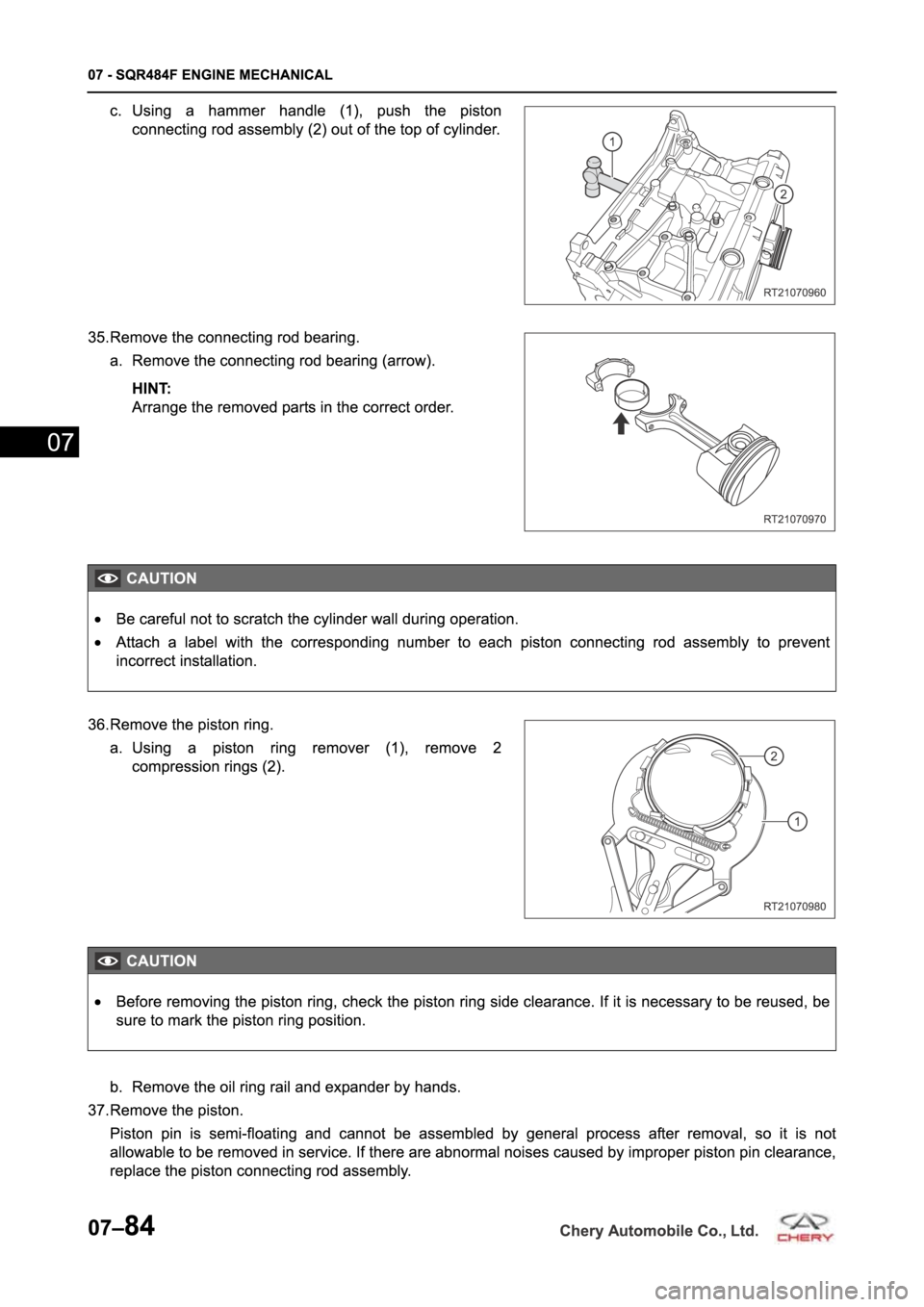 CHERY TIGGO 5 T21 2014  Service Repair Manual 
