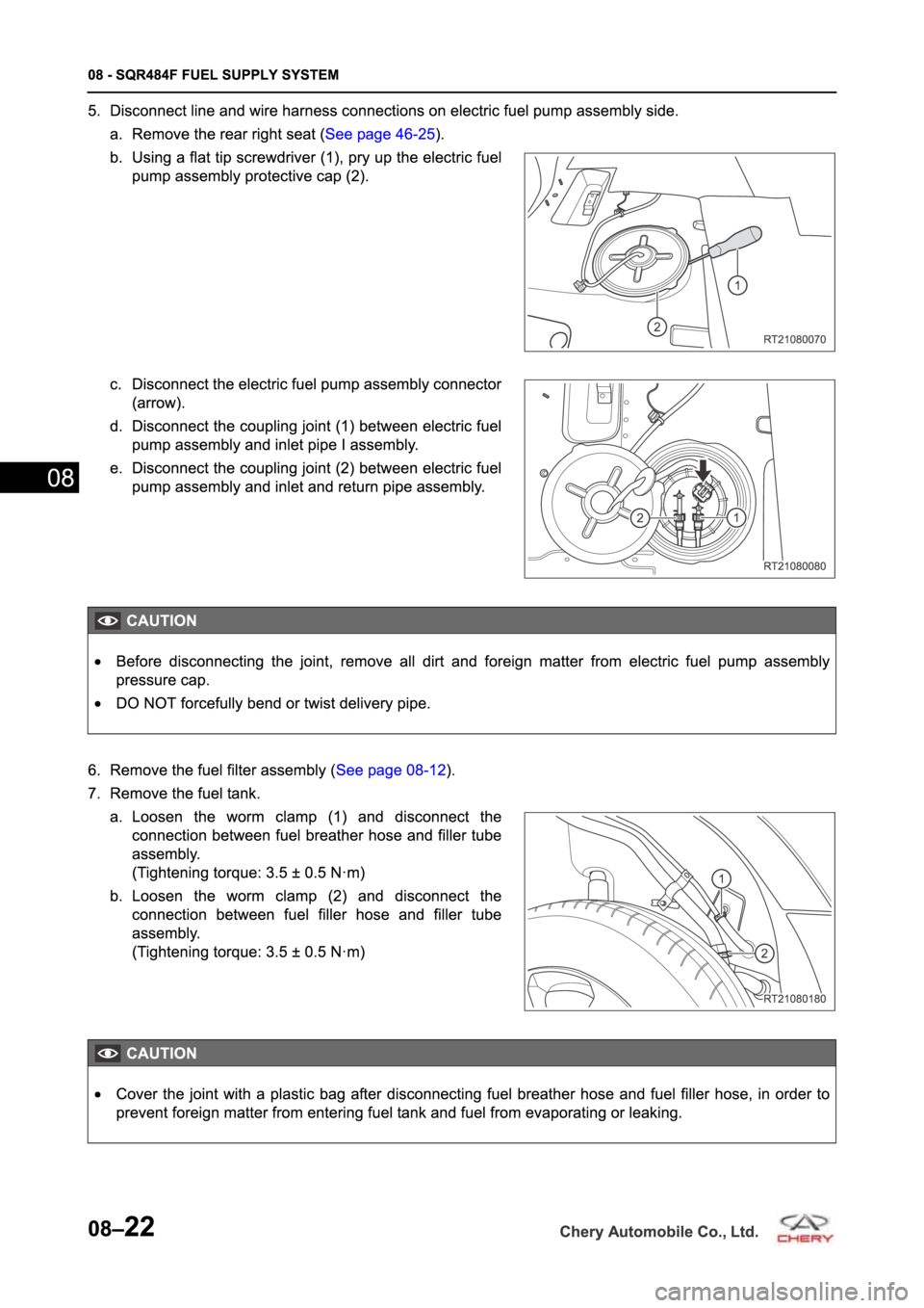 CHERY TIGGO 5 T21 2014  Service Repair Manual 