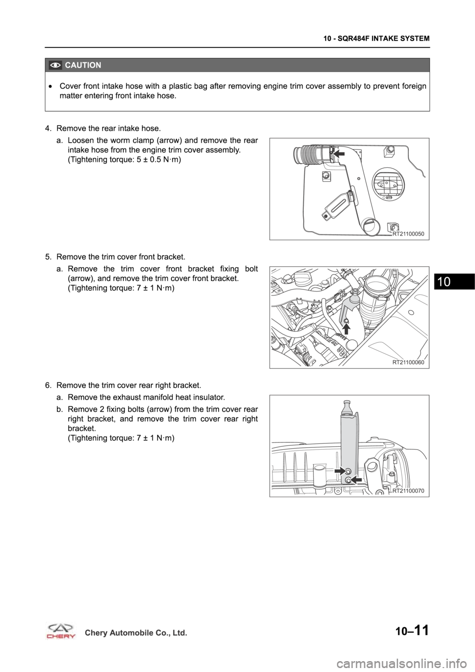 CHERY TIGGO 5 T21 2014  Service Repair Manual 