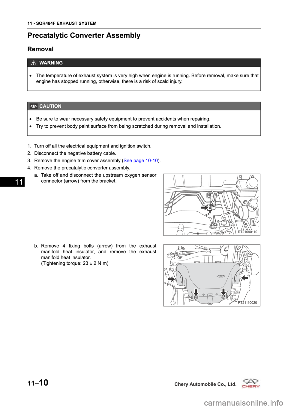 CHERY TIGGO 5 T21 2014  Service Repair Manual 
