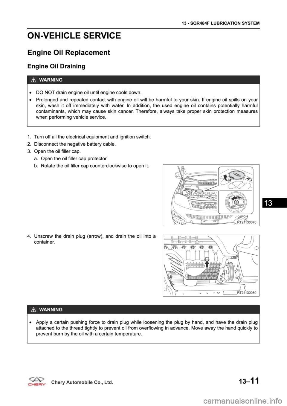 CHERY TIGGO 5 T21 2014  Service Repair Manual 