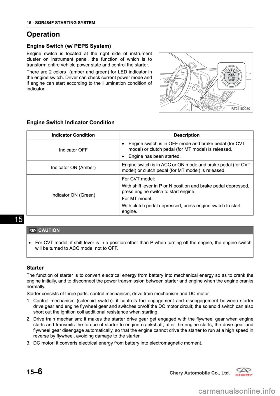 CHERY TIGGO 5 T21 2014 Service Repair Manual CHERY TIGGO 5 T21 2014 Service Repair Manual
