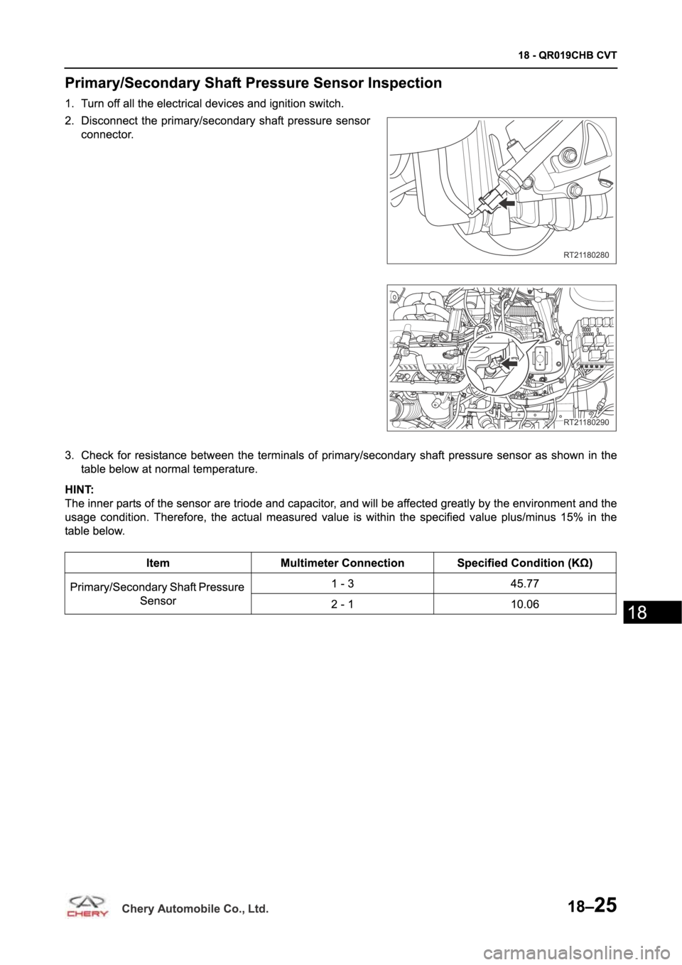 CHERY TIGGO 5 T21 2014  Service Repair Manual 