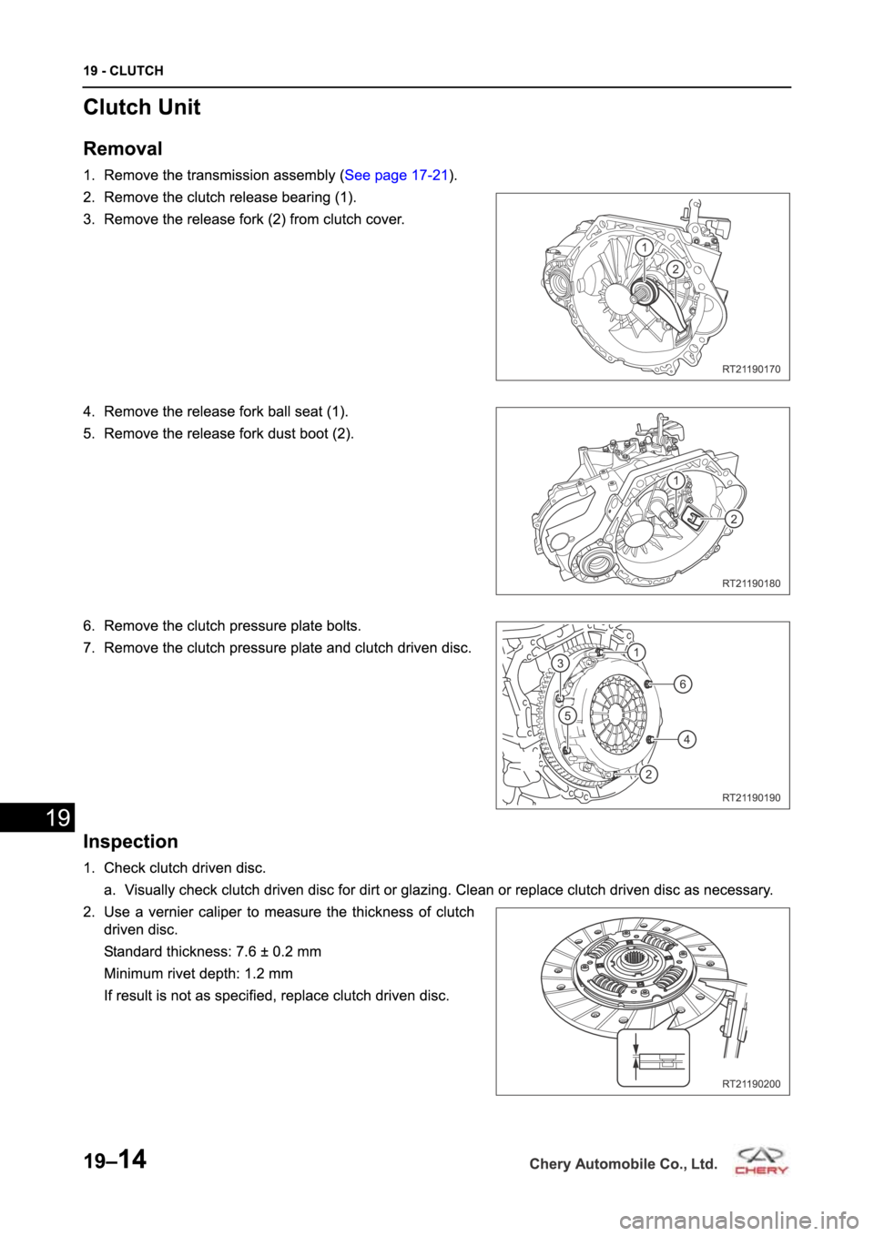 CHERY TIGGO 5 T21 2014  Service Repair Manual 