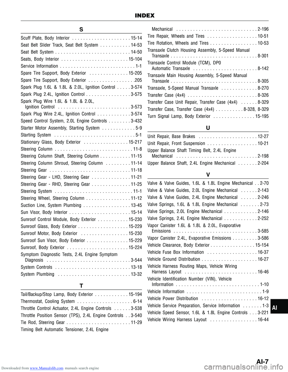 CHERY TIGGO 2009  Service Manual PDF Downloaded from www.Manualslib.com manuals search engine S
Scuff Plate, Body Interior..................... 15-14
Seat Belt Slider Track, Seat Belt System ...........14-53
Seat Belt System ............