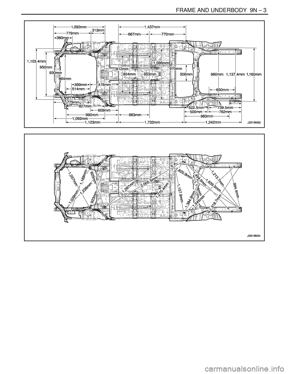 DAEWOO NUBIRA 2004  Service Repair Manual FRAME AND UNDERBODY  9N – 3
DAEWOO V–121 BL4 
