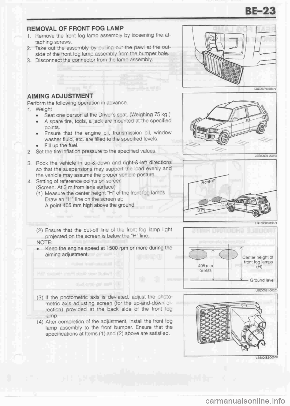 DAIHATSU CUORE 1998  Service Owners Guide 