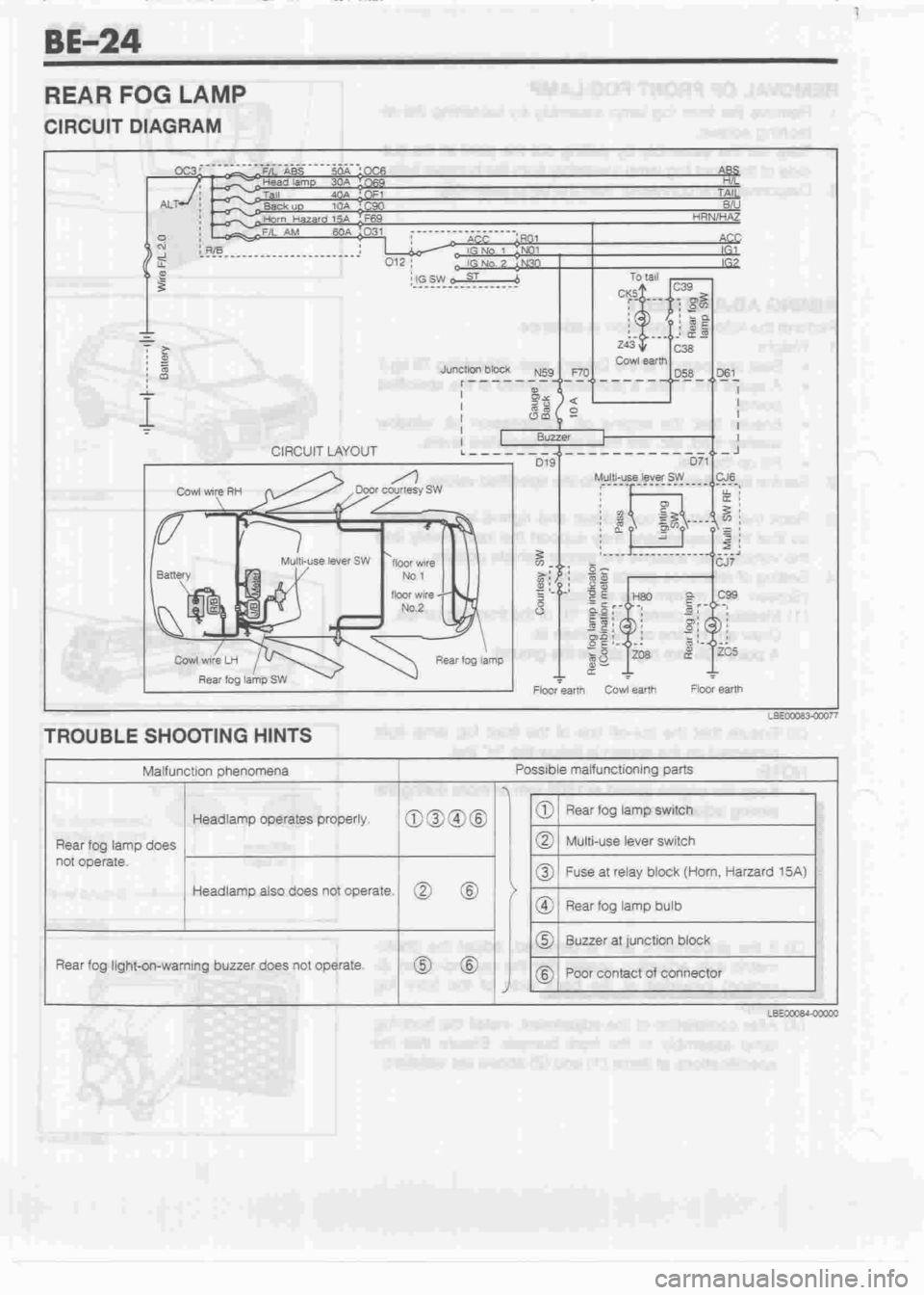 DAIHATSU CUORE 1998  Service Owners Guide 