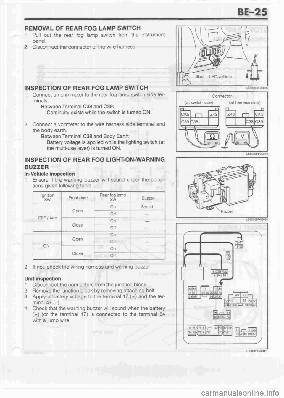 DAIHATSU CUORE 1998  Service Owners Guide 